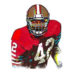 Ronnie Lott San Francisco 49ers Football Safety Poster Print Wall Art 18x24